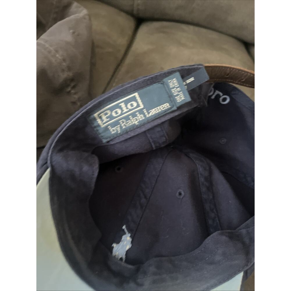 (3) Polo Ralph Lauren Hat Cap Strap Back Blue Mens Yellow Pony Adjustable Casual - Picture 13 of 13